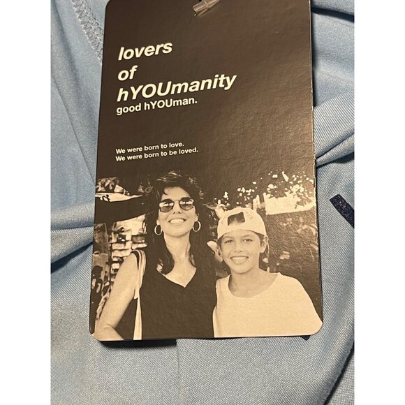 lovers of hYOUmanity Gratitude Muscle Tank Top Womens Large Light Blue Casual - Picture 5 of 7